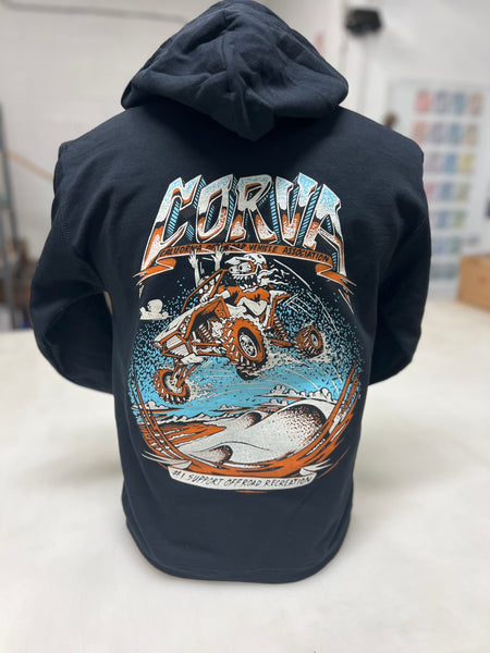 CORVA SXS HOODIE - BLACK