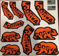 CORVA CALIFORNIA & BEAR GRAPHICS SHEET